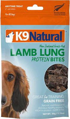 K9 Naturals Dog Air Dried Lamb Lung Bites 1.76oz {L+x}