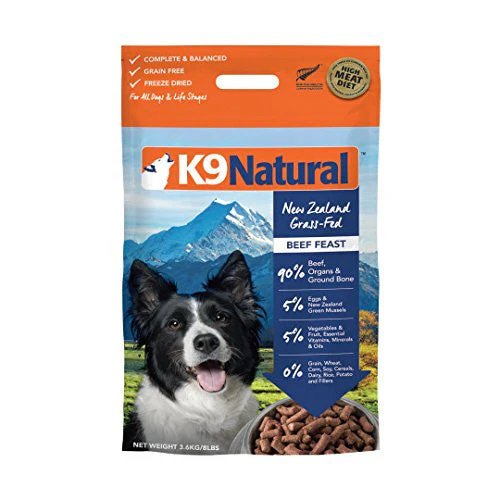 K9 Natural Beef Feast Raw Freeze-dried Dog Food-8-lb, Makes 32 Lbs Of Food-{L+x}