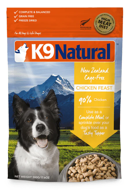 K9 Natural Chicken Feast Raw Freeze-dried Dog Food-17.6-oz-{L+x} - Image 2