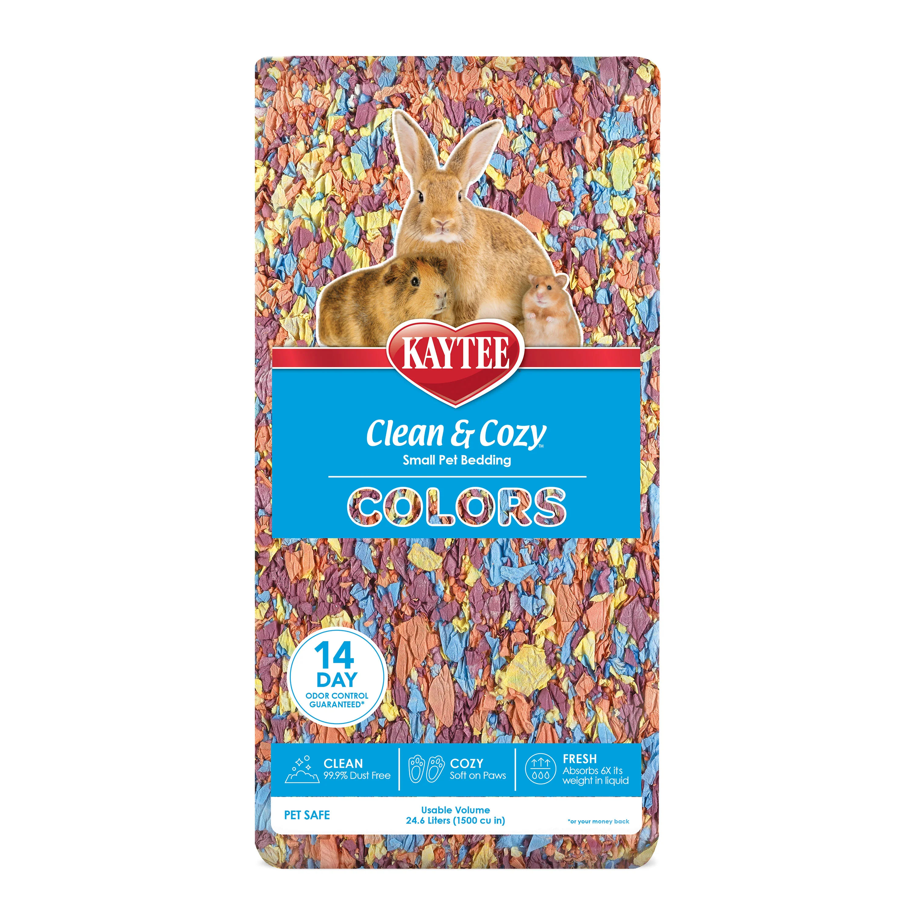 Kaytee Clean & Cozy Colors Bedding Kaleidoscope 24.6 l