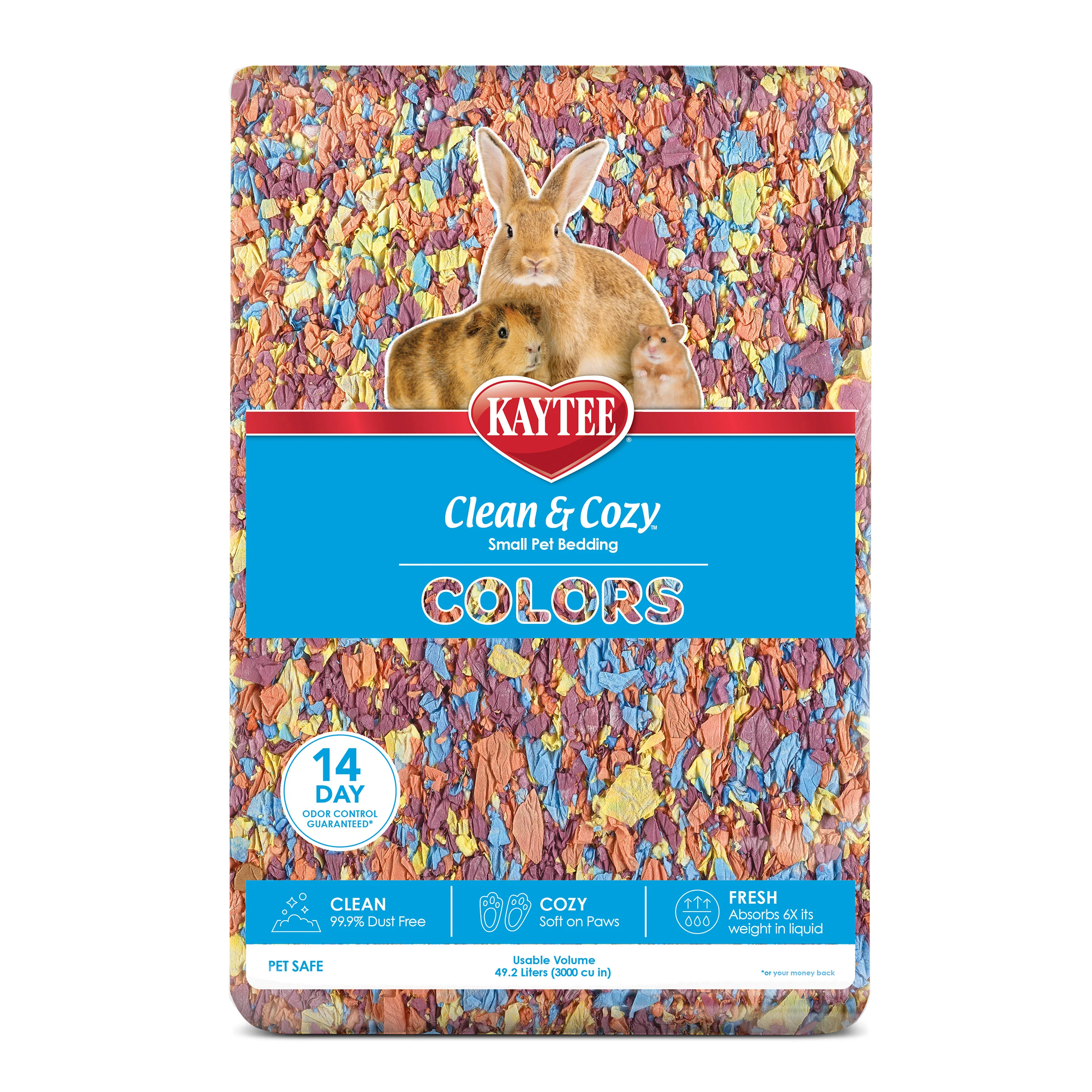 Kaytee Clean & Cozy Colors Bedding Kaleidoscope 49.2 l