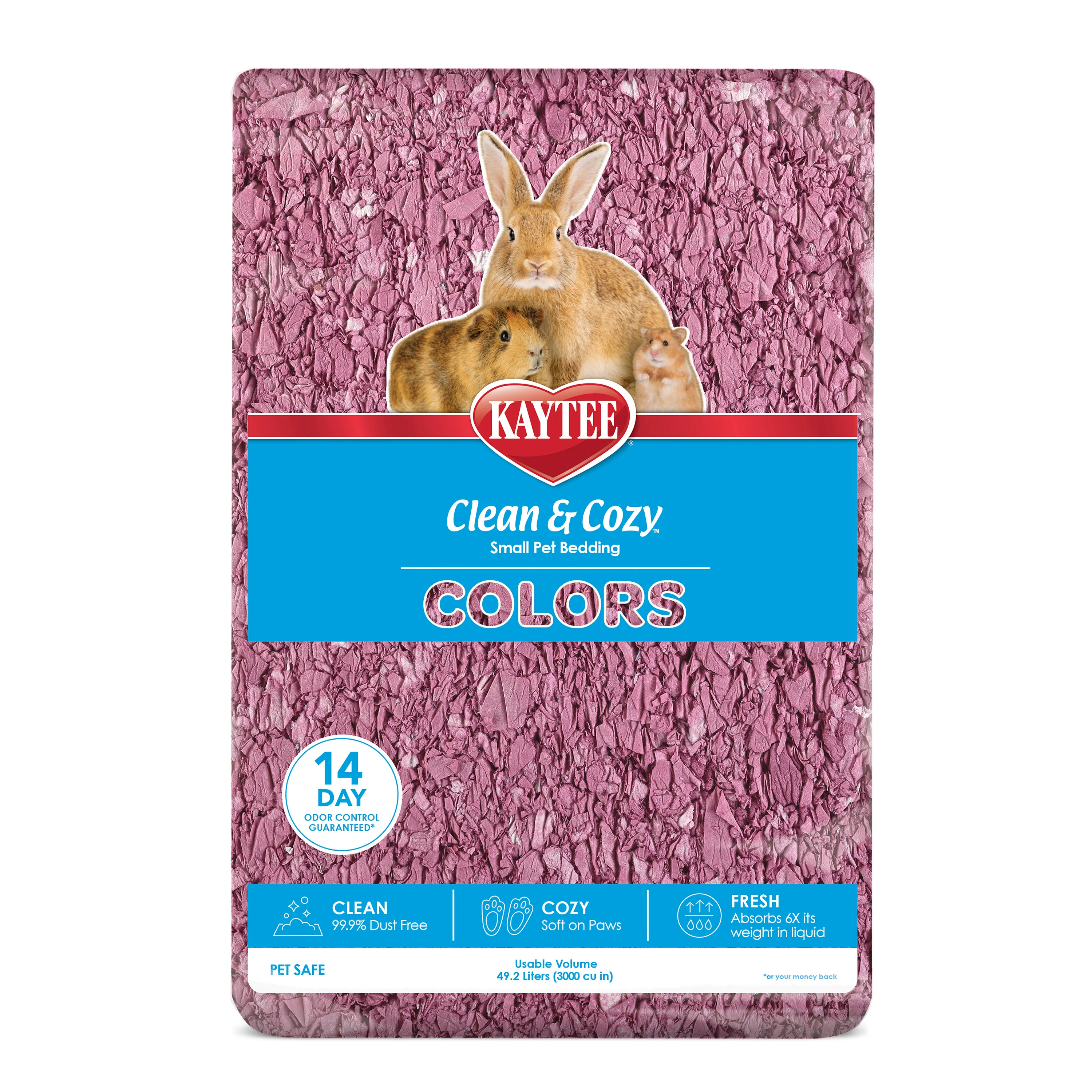 Kaytee Clean & Cozy Colors Bedding Plum 49.2 l