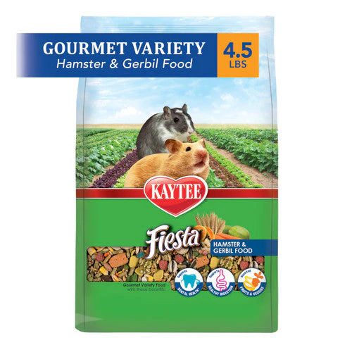 Kaytee Fiesta Hamster and Gerbil Food 4.5 lb, Fortified Gourmet Diet - Image 2