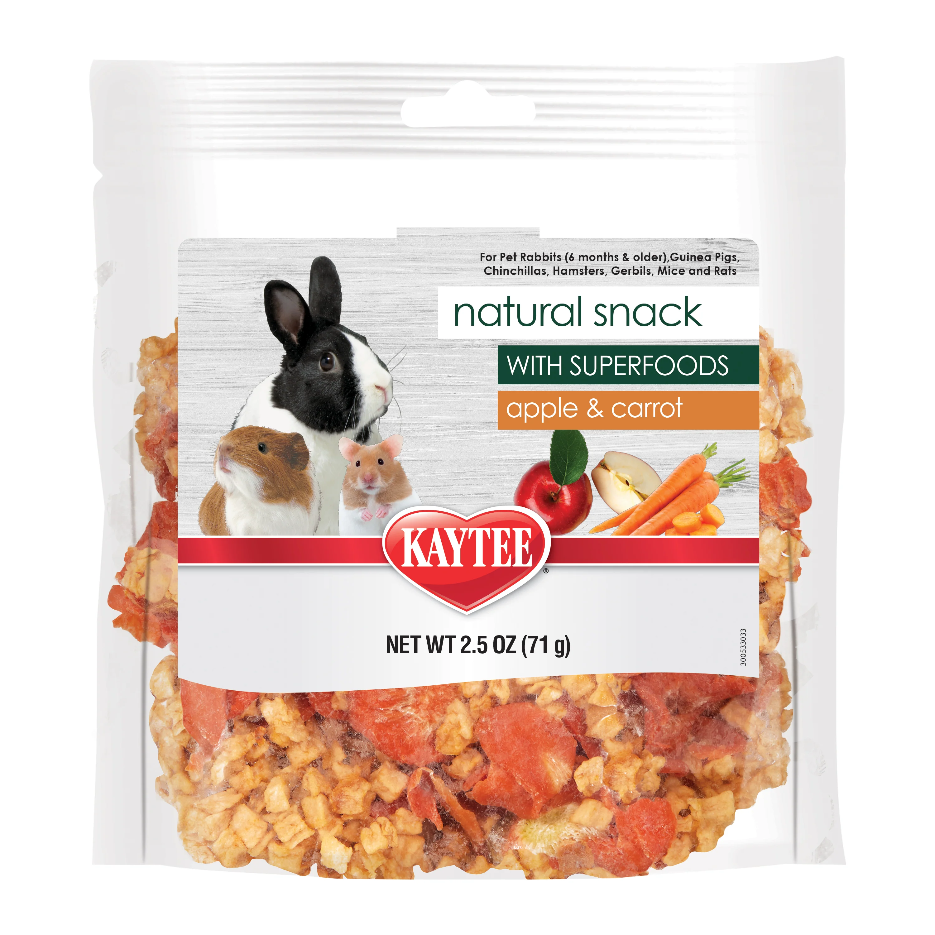 Kaytee Natural Snack with Superfoods Carrot & Apple 2.5 oz