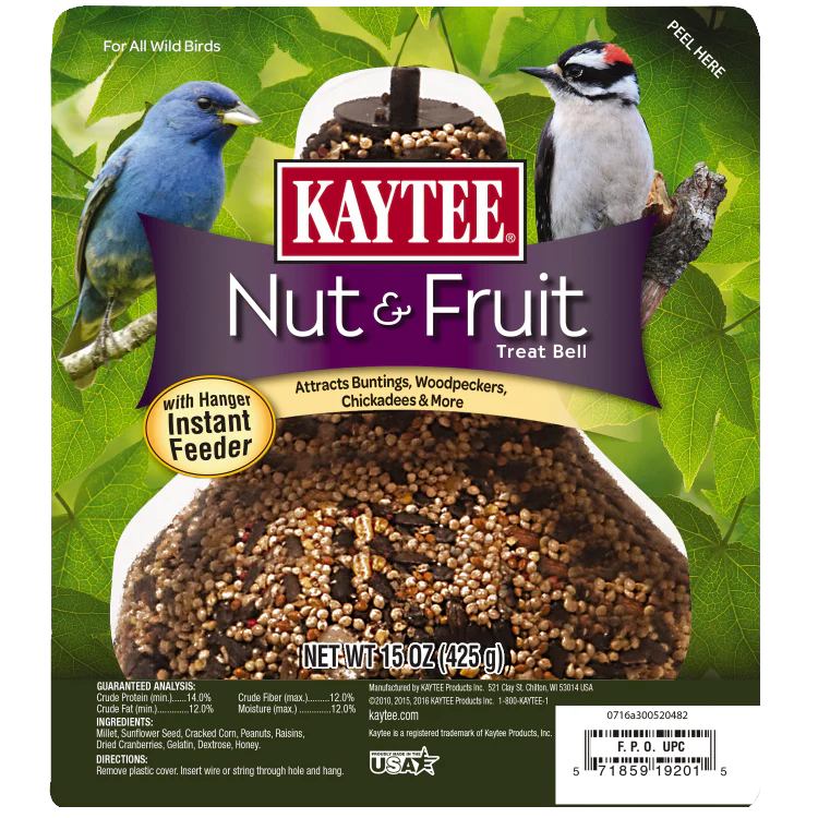 Kaytee Nut And Fruit Seed Treat Bell 15 oz