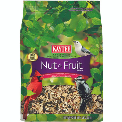 Kaytee Wild Bird Food Nut & Fruit Blend, Stand Up Pouch, 5 Pounds - Image 2