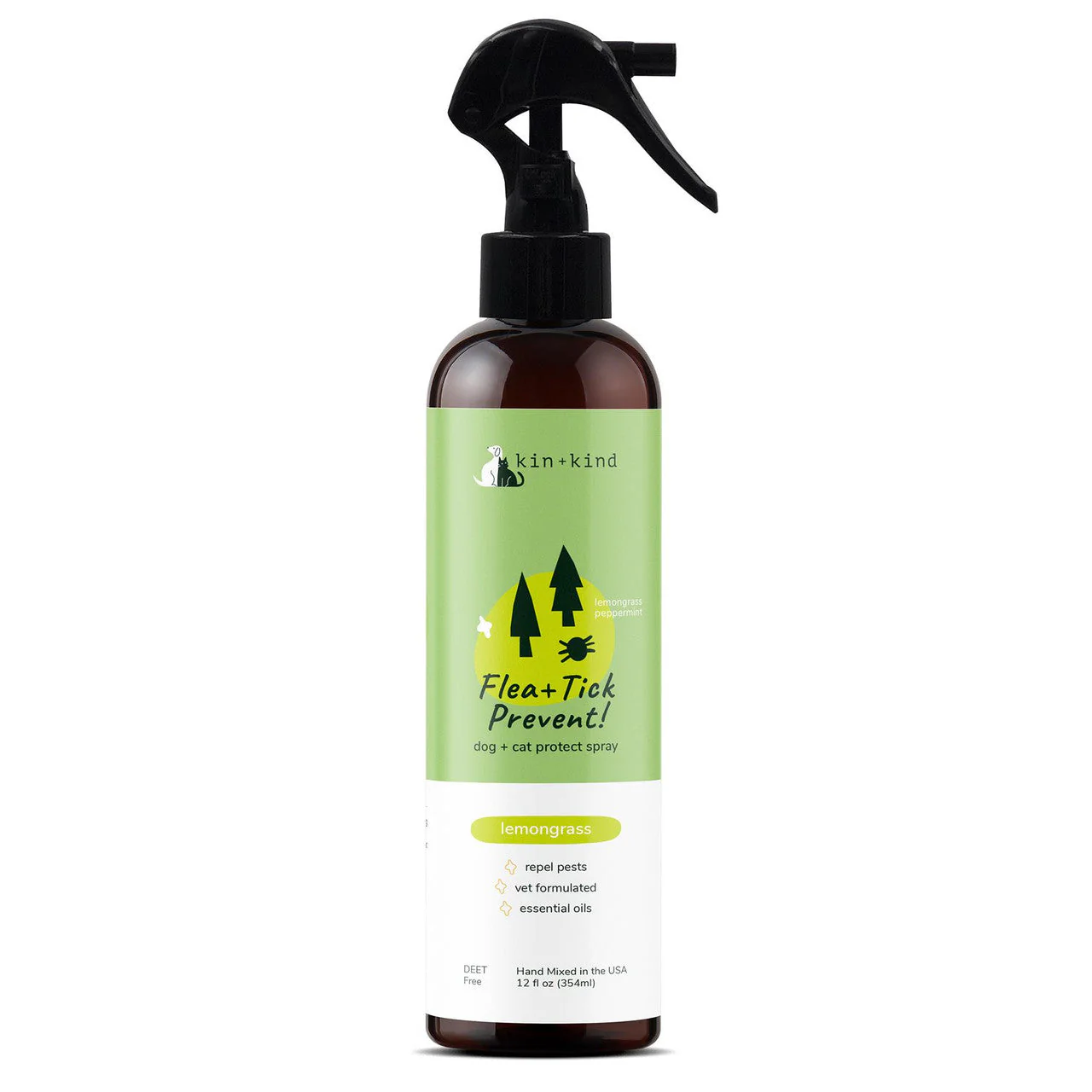 Lemongrass Natural Flea & Tick Plant-Based Repel Spray 12 oz