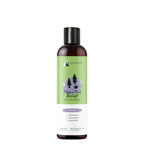Lavender Natural Flea & Tick Plant-Based Shampoo for Dogs & Cats 12 oz - Image 2