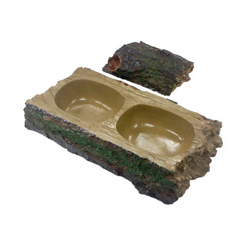 Komodo Forest Dual Feeder Bowl Brown - Image 2