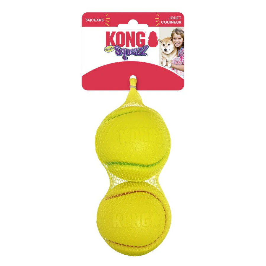 KONG Squeezz Tennis Ball Dog Toy Large (DD)