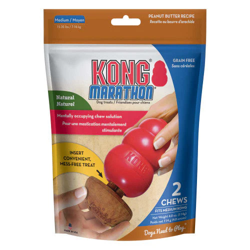KONG Marathon Dog Treats Peanut Butter 2pk MD - Image 2