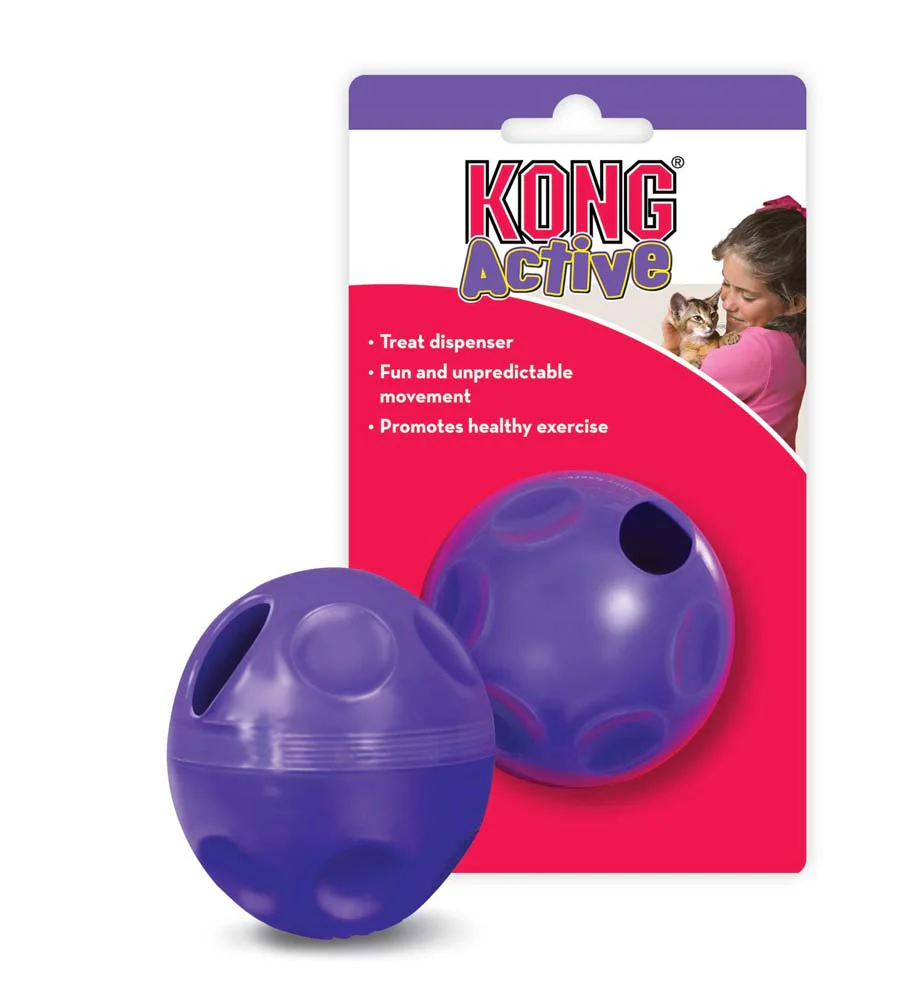 KONG Active Treat Ball Cat Toy Purple 3ea/One Size
