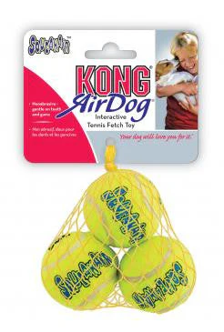 KONG Air Dog Squeaker Tennis Ball Dog Toy 3pk XS - Image 2