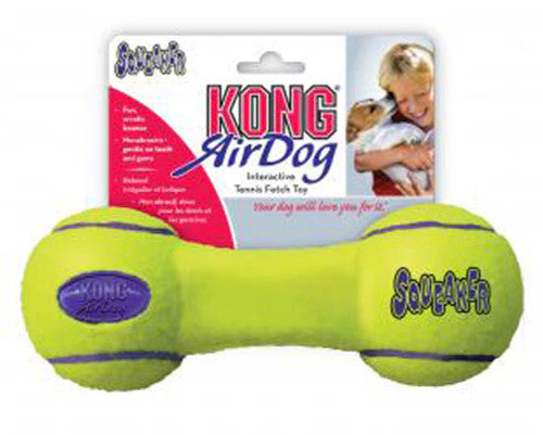 KONG Air Dog Squeaker Dumbbell Dog Toy MD - Image 2