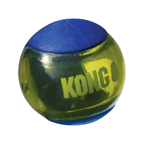 KONG Squeezz Action Ball Dog Toy Blue MD - Image 2