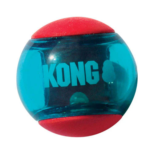 KONG Squeezz Action Ball Dog Toy Red MD - Image 2
