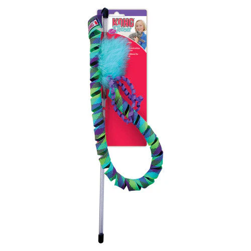 KONG Curlz Teaser Cat Toy Blue One Size - Image 2
