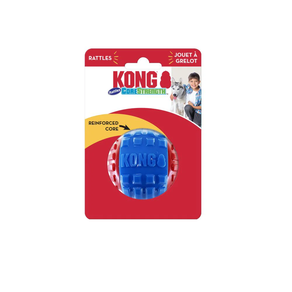 KONG CoreStrength Rattlez Dog Toy Ball Large