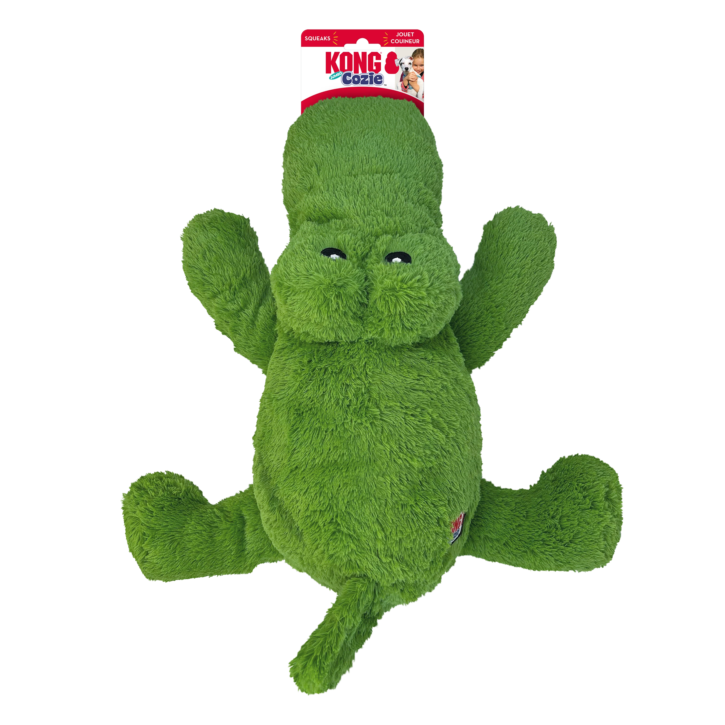 KONG Cozie Ali Aligator Dog Toy Jumbo/X-Large