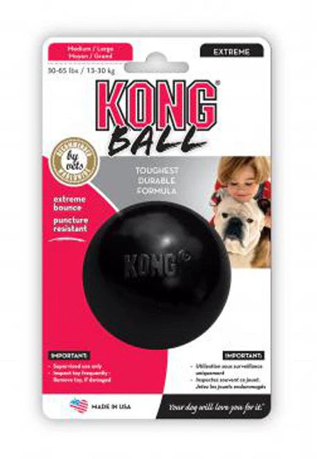 KONG Extreme Ball Dog Toy Black MD/LG - Image 2