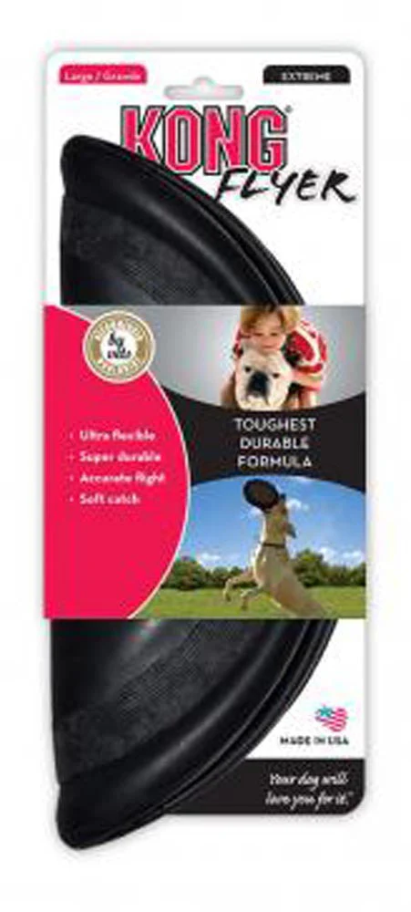KONG Extreme Flyer Dog Toy Black LG