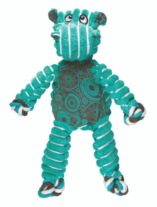 KONG Floppy Knots Hippo Dog Toy Green SM/MD - Image 2