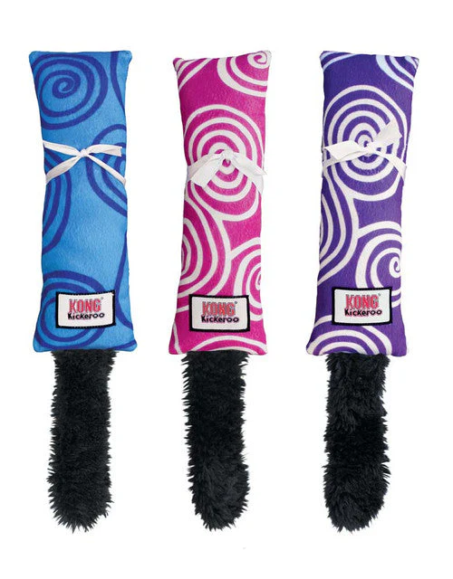 KONG Kickeroo Plush Swirl Pattern Catnip Cat Toy Assorted One Size - Image 2