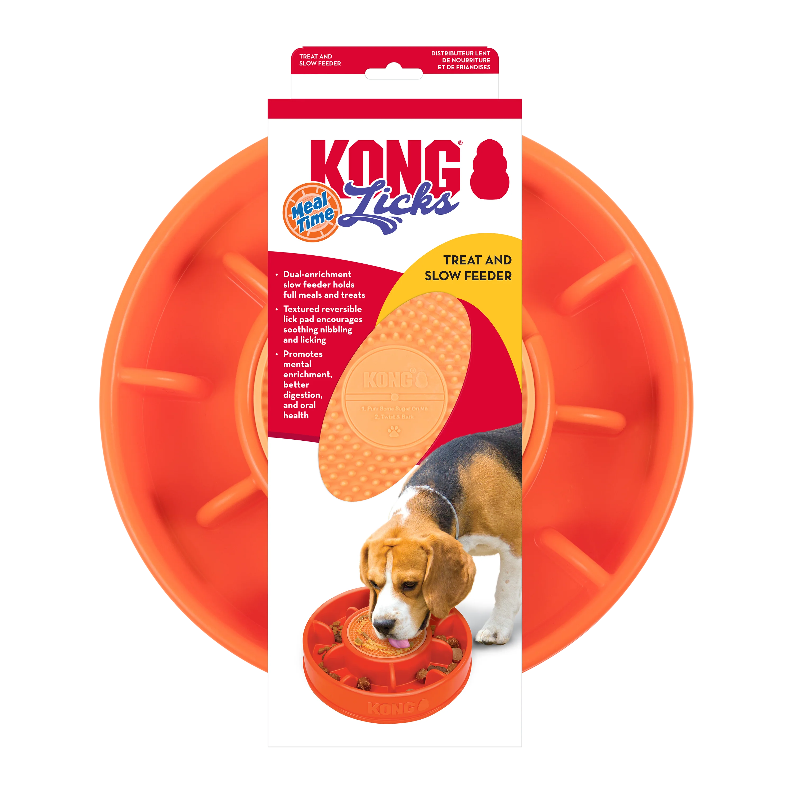 KONG Licks Mealtime Dog Treat Toy & Slow Feeder Large
