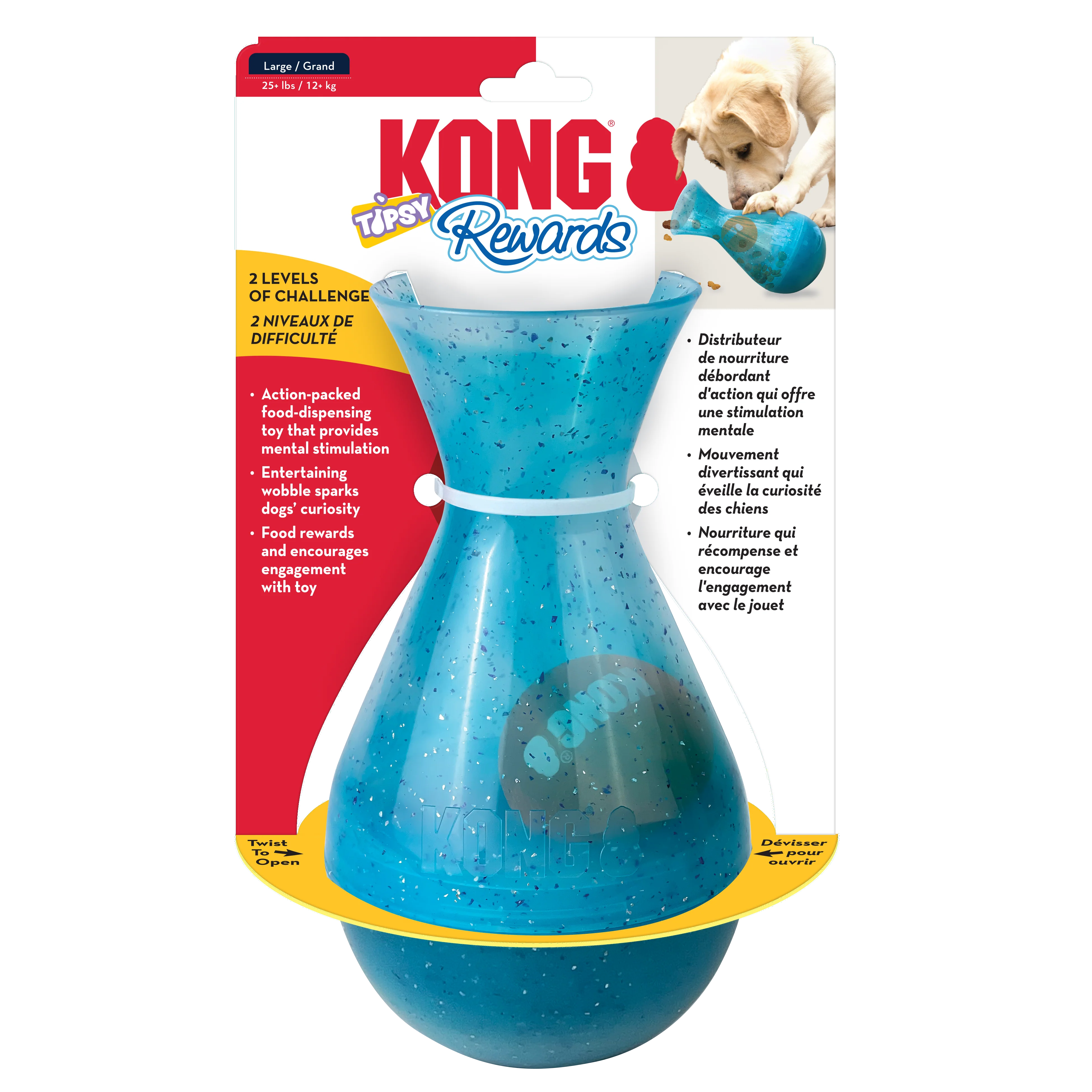KONG Rewards Tipsy Treat Dispenser Dog Toy Large