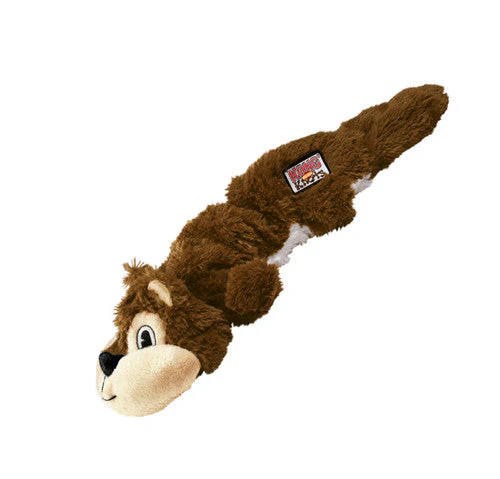 KONG Scrunch Knots Squirrel Dog Toy Brown SM/MD - Image 2