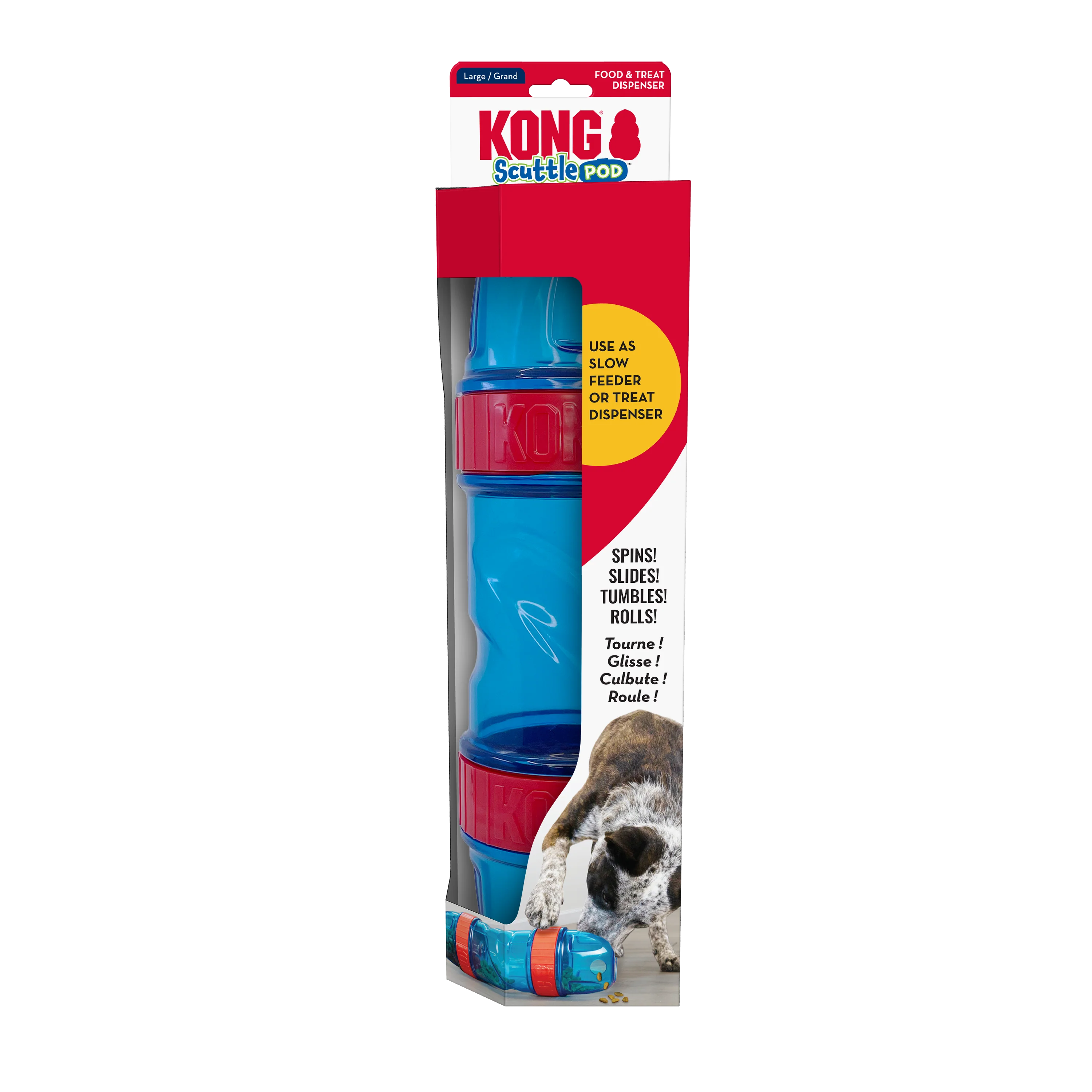 KONG Scuttle Pod Treat Dispenser Dog Toy Large