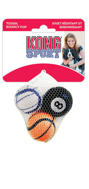 KONG Sport Balls Dog Toy Assorted 3pk SM - Image 2