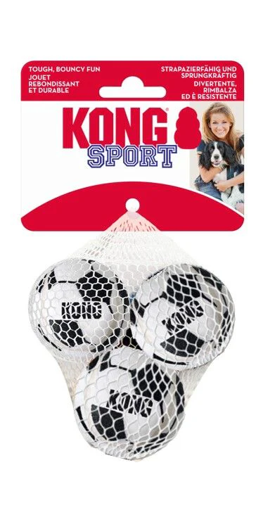 KONG Sport Soccer Balls Dog Toy Soccer Ball Small, 3 pk