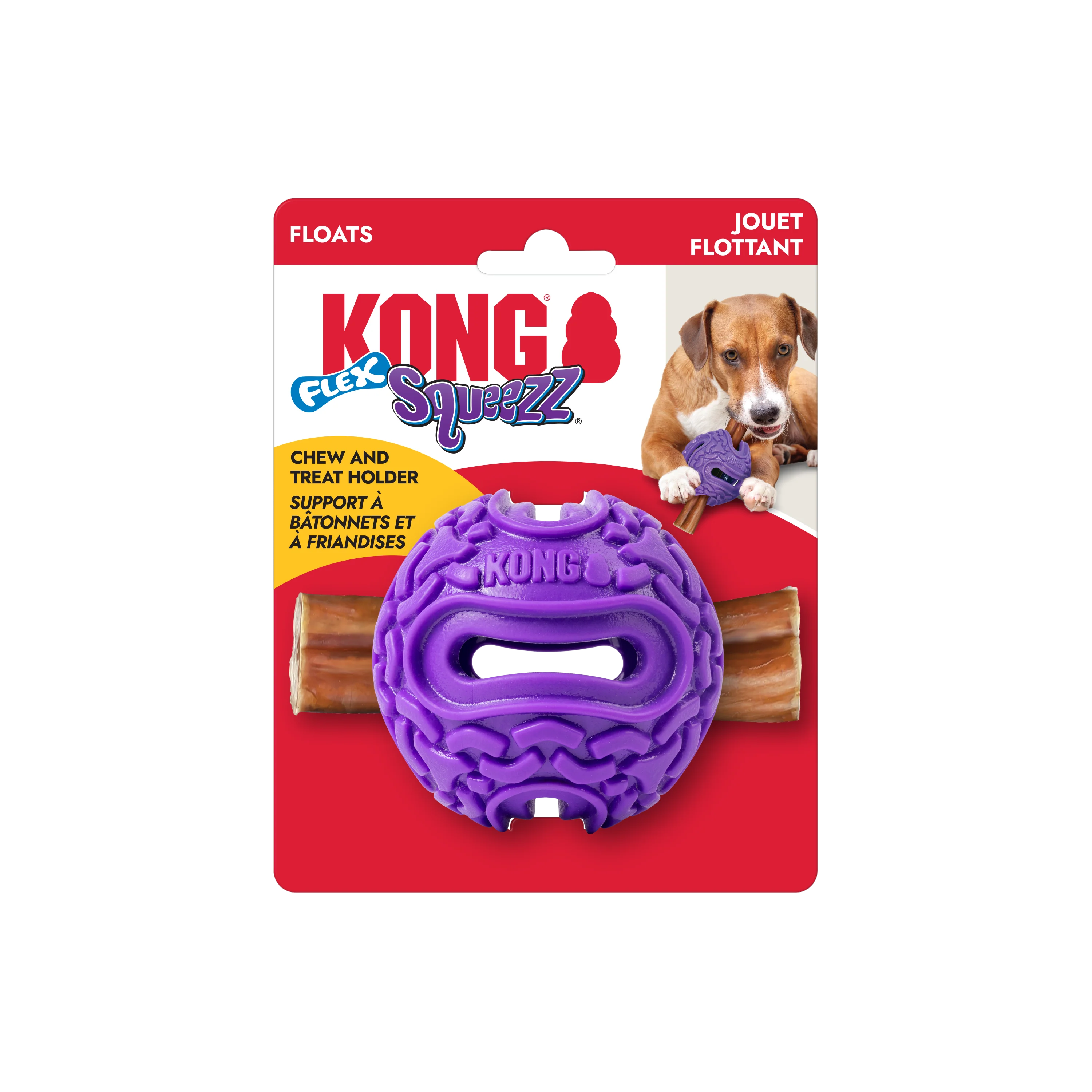 KONG Squeezz Flex Ball Dog Toy Medium/Large