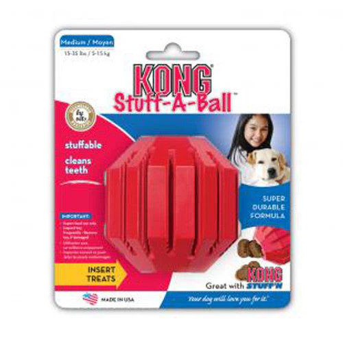 KONG Stuff-A-Ball Dog Toy Red MD - Image 2