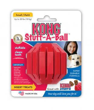 KONG Stuff-A-Ball Dog Toy Red SM 2.5in - Image 2