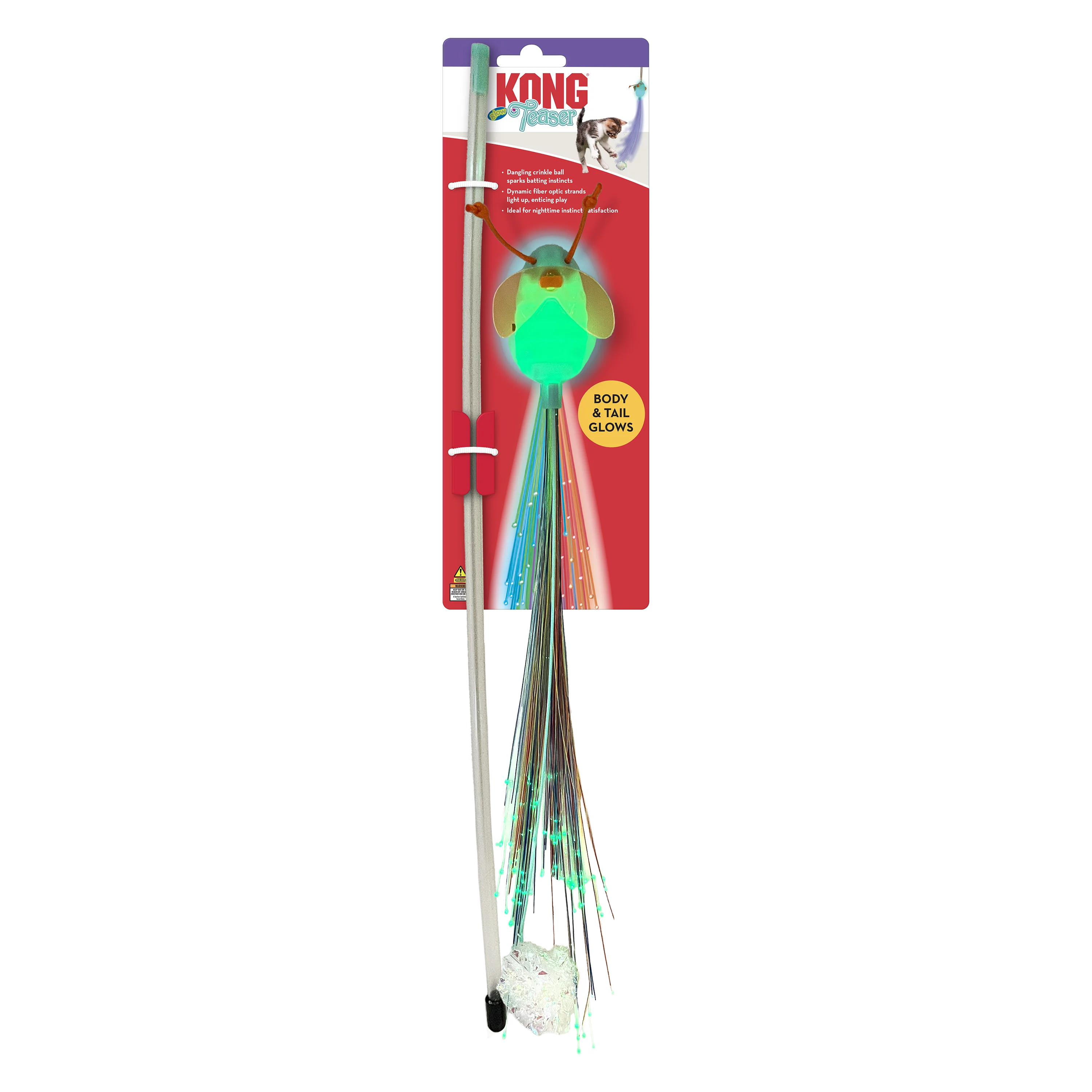 KONG Teaser Glow Firefly Cat Toy