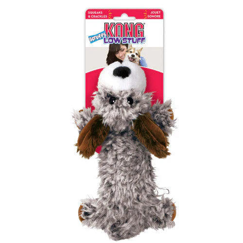 KONG Low Stuff Scruffs Plush Dog Toy Dark Brown LG - Image 2
