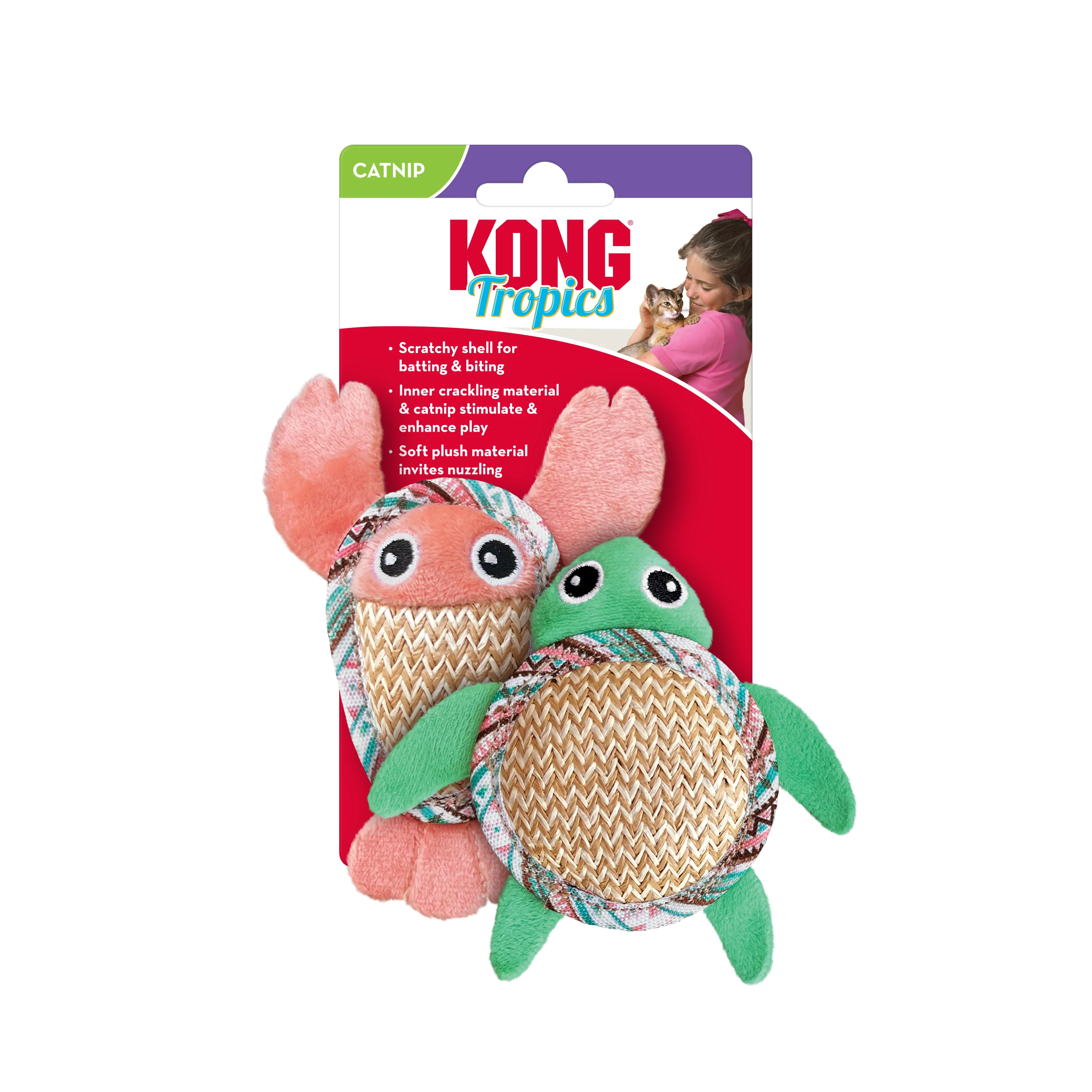 KONG Tropics Catnip Pals Cat Toy 2 pk