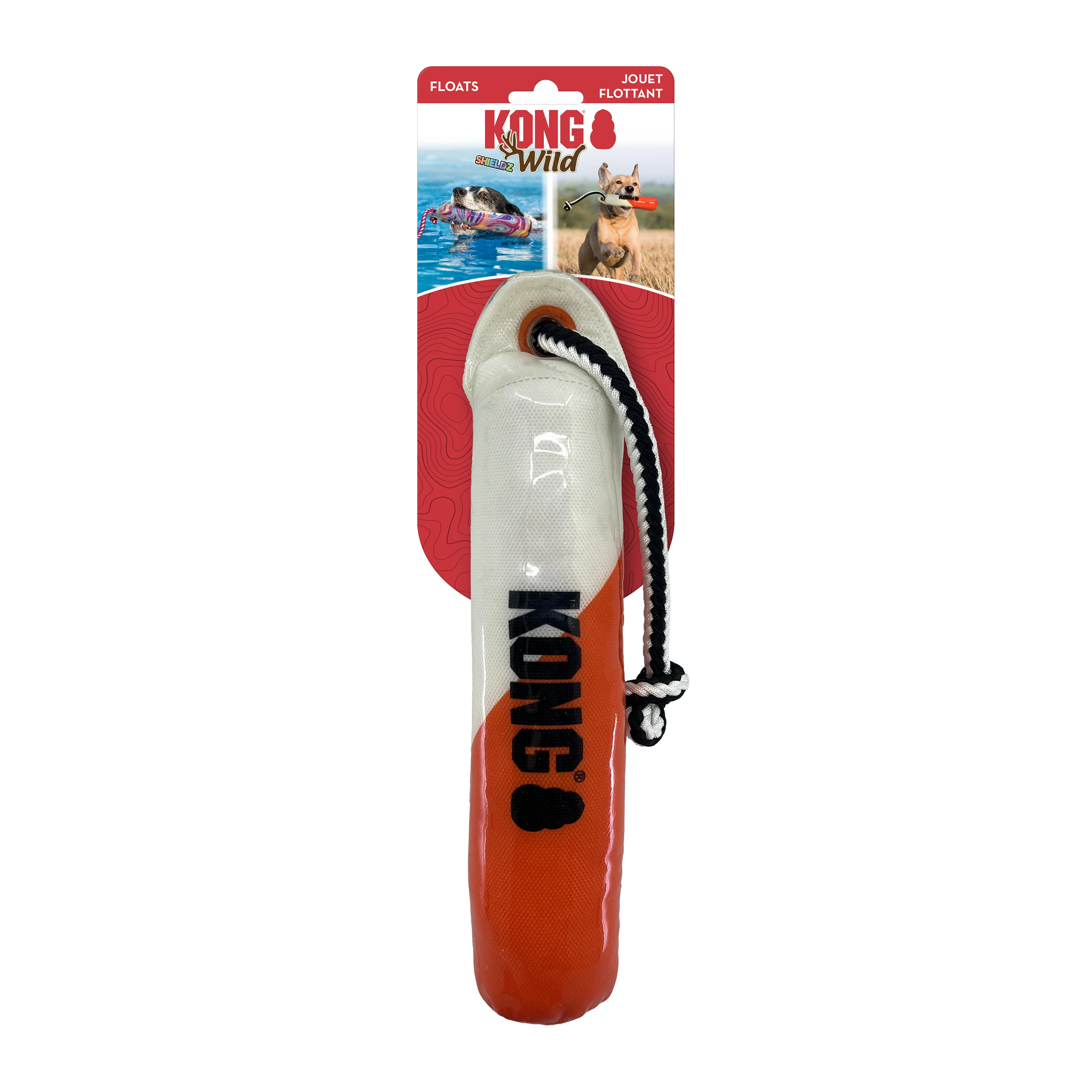 KONG Wild Shieldz Dog Training Dummy Orange & White Small/Large