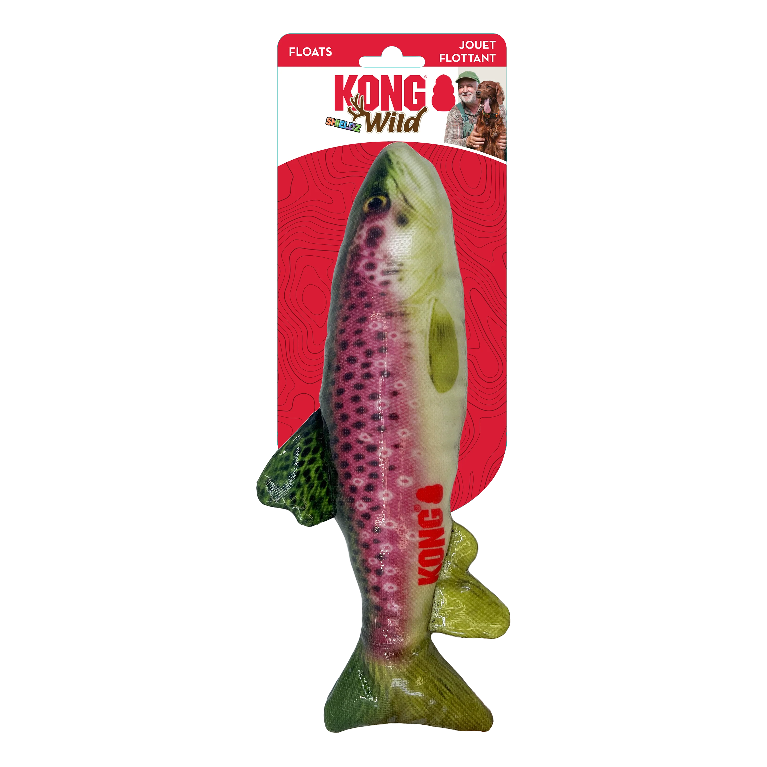 KONG Wild Shieldz Dog Training Fish Dummy Trout Medium