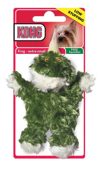KONG Unstuffed Dog Toy Frog with Squeaker XS (DD) - Image 2