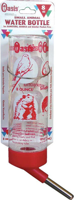 Oasis Crystal Clear Water Bottle for Small Animals Clear 8 Ounces - Image 2