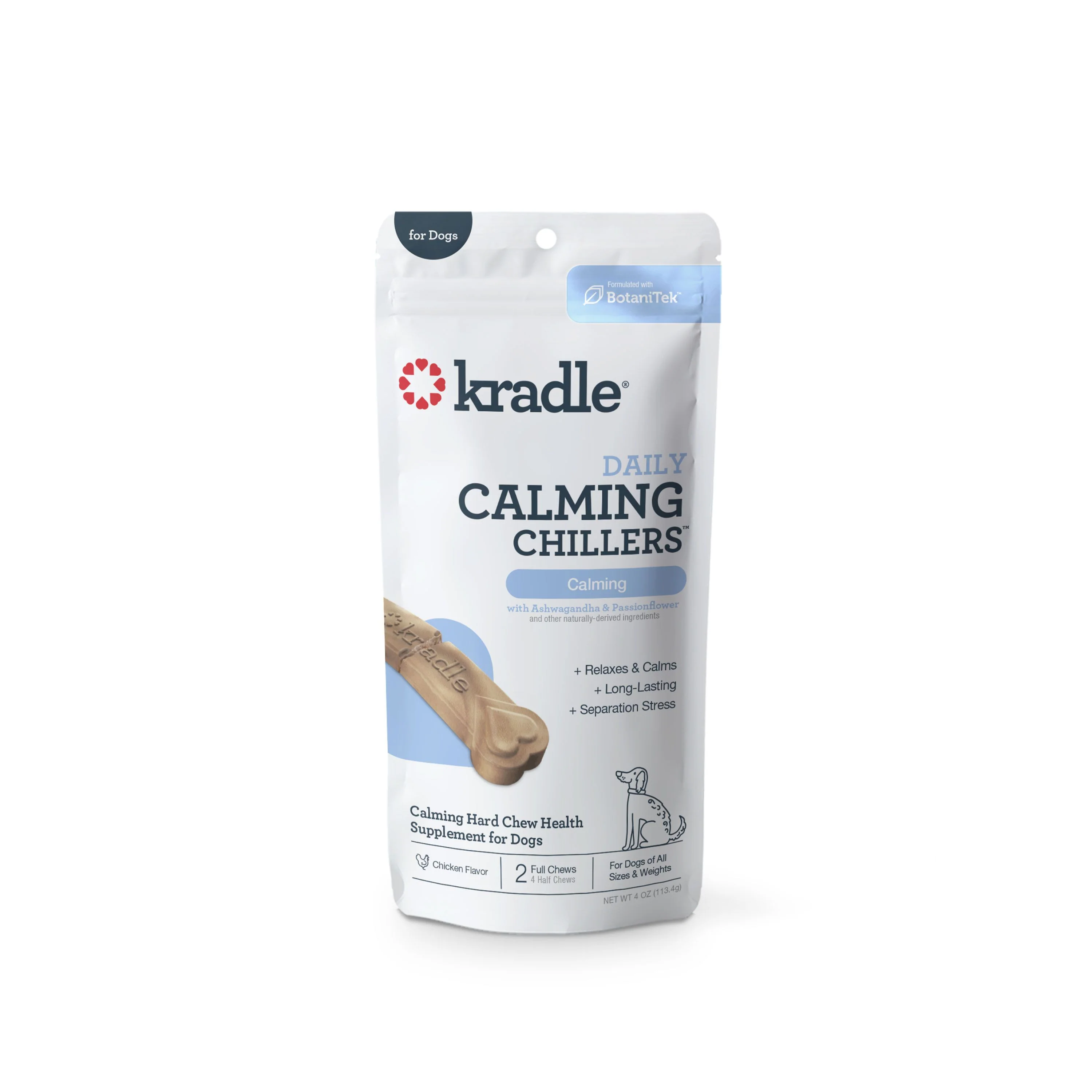 Kradle Kradle Daily Calming Chillers Hard Chews Supplement for Dogs Chicken 2 ct