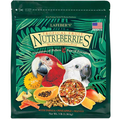 Lafeber Company Tropical Fruit Nutri-Berries Macaws & Cockatoos Food 3lb - Image 2