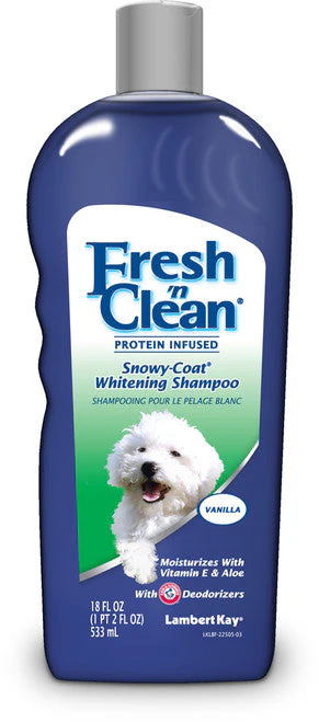 Fresh N Clean Protein Infused Snowy Coat Whitening Shampoo 18 fl. oz - Image 2