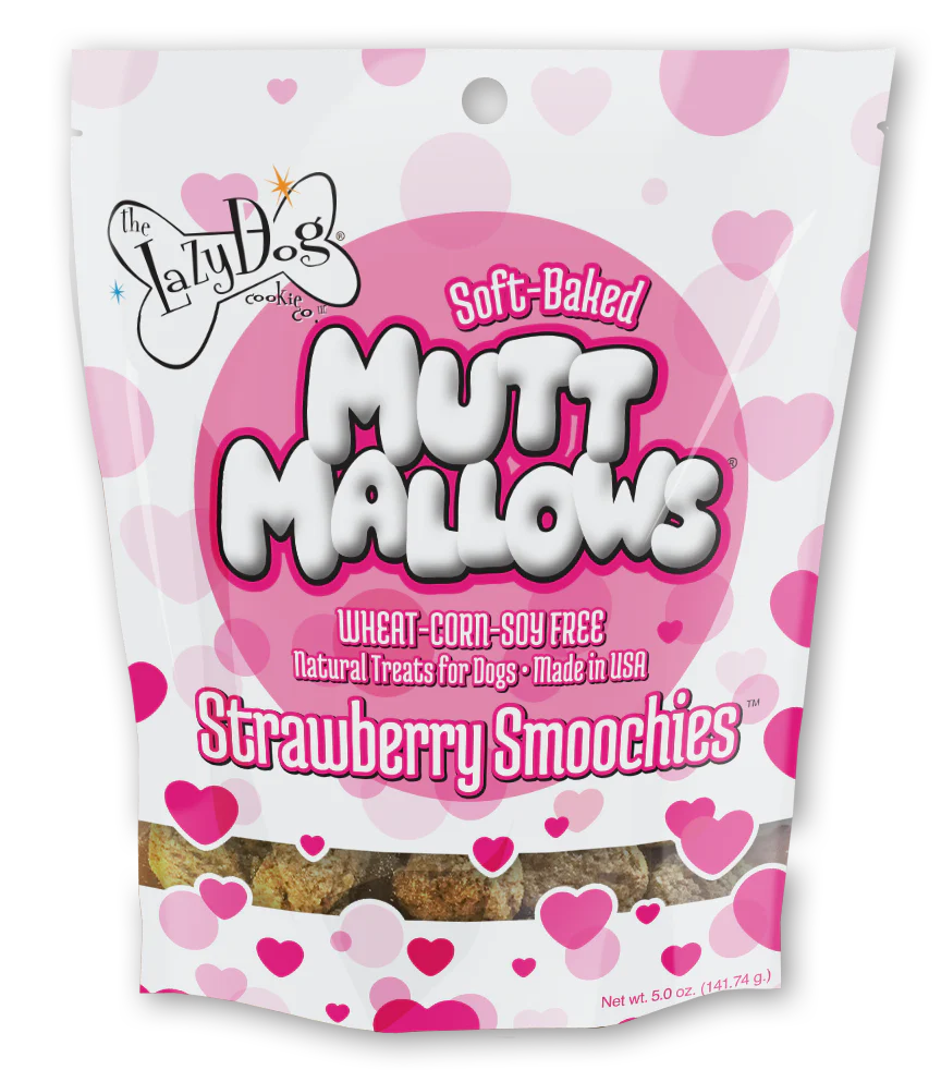 Lazy Dog Cookies Mutt Mallows Strawberry Smoochies 5 oz