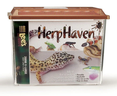 Lees HerpHaven Carrier for Reptiles & Amphibians Brown 15.75in X 12.5in XL - Image 2