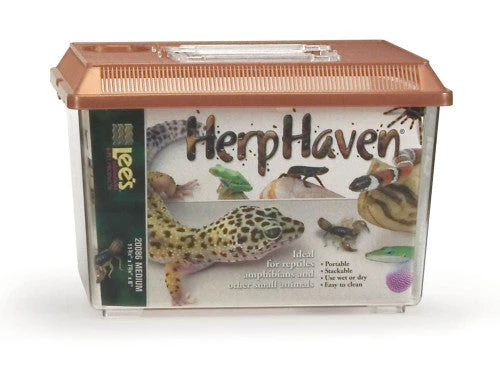 Lees HerpHaven Carrier for Reptiles & Amphibians Black 11.75in X 8in MD - Image 2