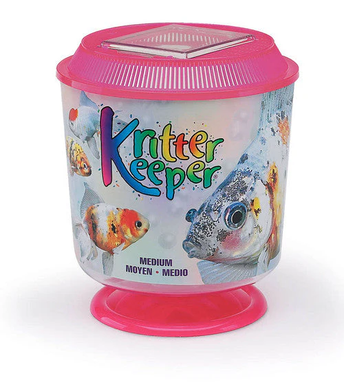 Lees Round Kritter Keeper with Lid & Pedestal Label Assorted 1.13gal MD - Image 2